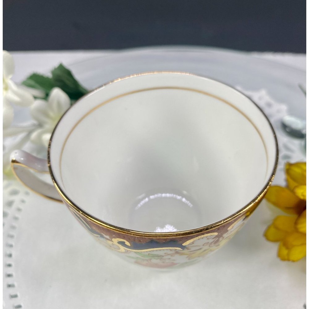 Rosina England tea cup saucer, floral teacup gold trim, rare finding. - Picture 12 of 17